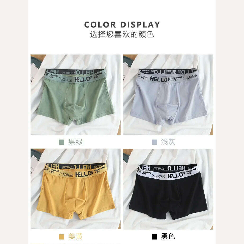 12 pieces Mens Underwear Men Cotton Underpants Male Pure Men Panties Shorts Breathable Boxer Shorts Comfortable soft Plus size - KIMLUD