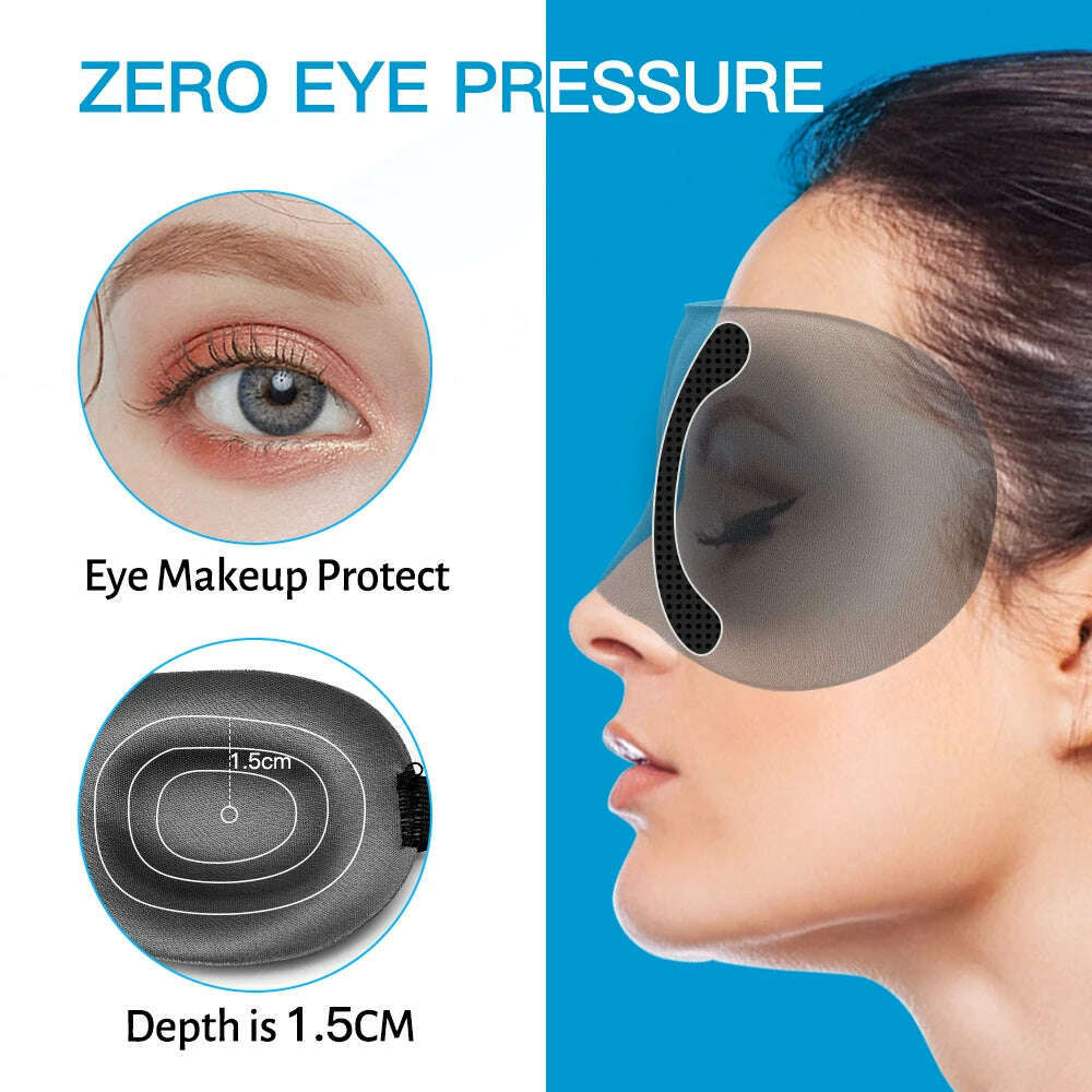 1/3 Pcs Sleep Mask Blindfold Sleeping Aid 3D Soft Memory Foam Eye mask for Sleeping Travel Blockout Light Slaapmasker Eye Cover - KIMLUD