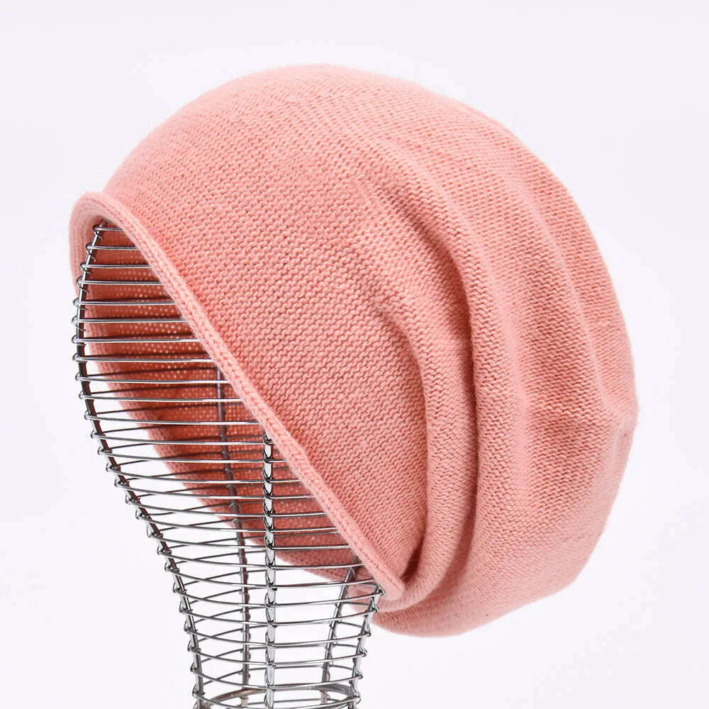 2020 New Cashmere Beanie Hat Women Winter Hats Crimping Wool Knitted Warm Skullies Beanies For Women Gorros Female Cap - KIMLUD