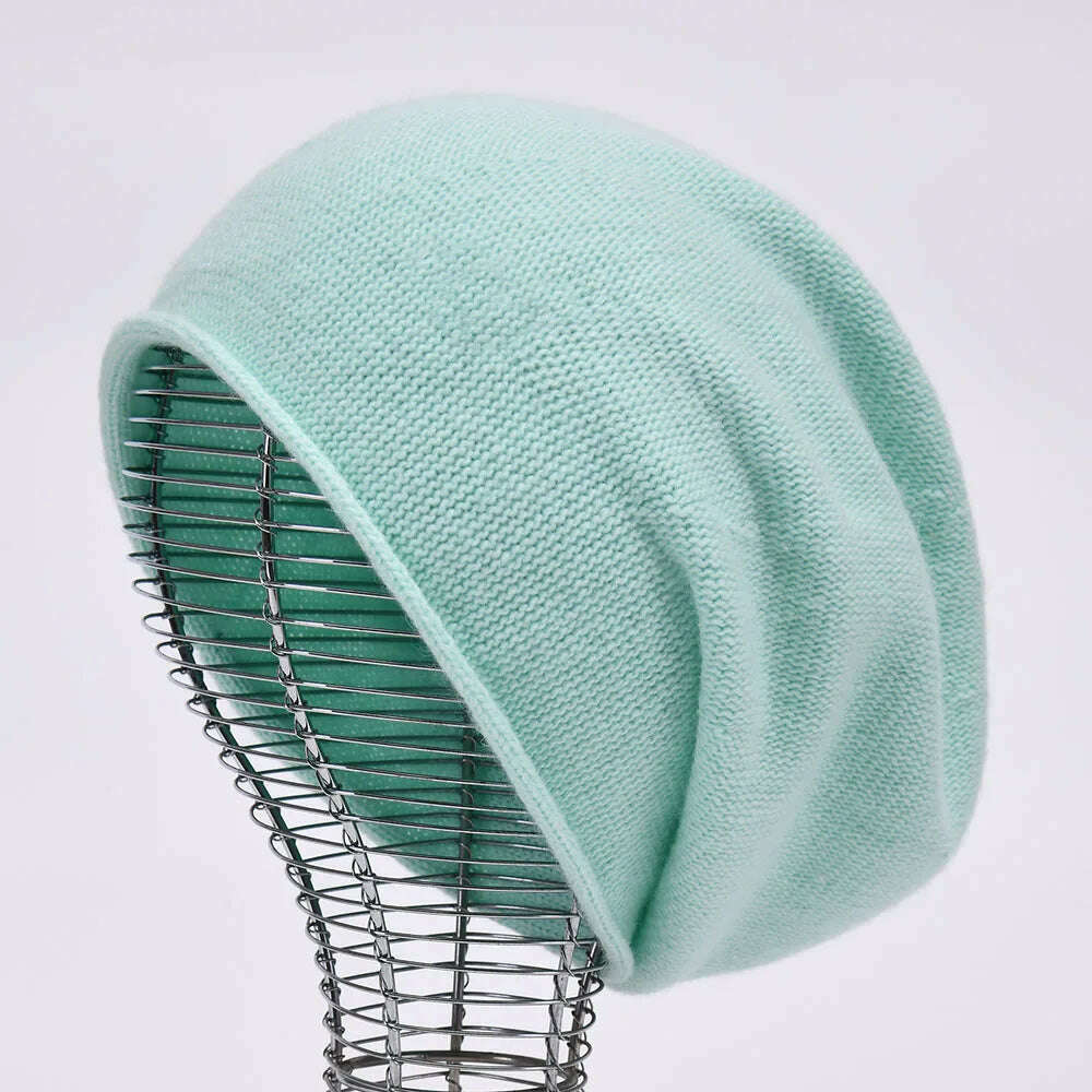 2020 New Cashmere Beanie Hat Women Winter Hats Crimping Wool Knitted Warm Skullies Beanies For Women Gorros Female Cap - KIMLUD