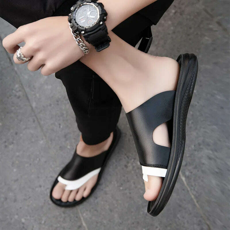 2023 Men Sandals Summer Comfortable Lightweight Beach Shoes Fashion Slippers Outdoor Walking Non-Slip Casual Shoes Male Sandals - KIMLUD