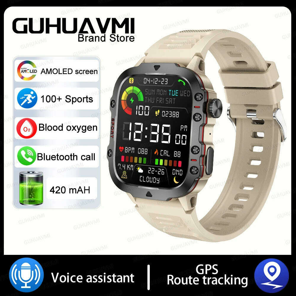 2024 New Full Touch Smart Watch Men For Android Xiaomi Blood Pressure Oxygen Fitness Watch 5 Atm Waterproof Military SmartWatch - KIMLUD