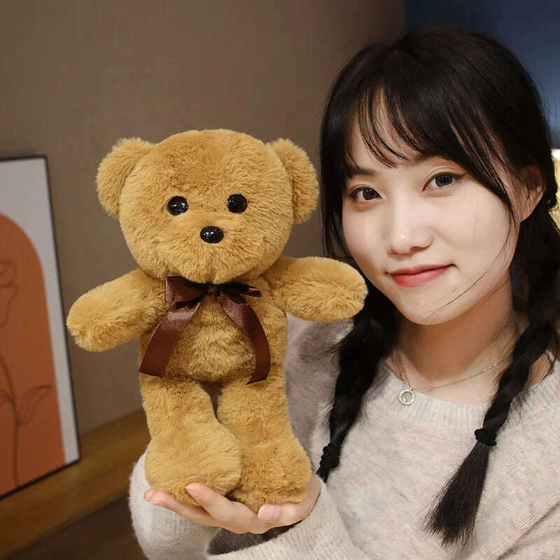 30cm 16 Styles Bear Plush Toy Soft Stuffed Animal Doll Small Pink Gray White Teddy Bear Doll Lovely Birthday Gifts For Girl Boy - KIMLUD