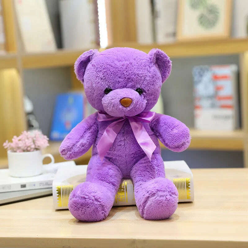 30cm 16 Styles Bear Plush Toy Soft Stuffed Animal Doll Small Pink Gray White Teddy Bear Doll Lovely Birthday Gifts For Girl Boy - KIMLUD
