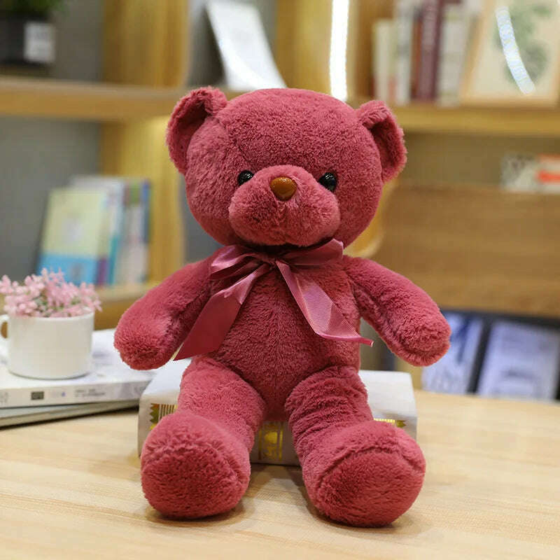 30cm 16 Styles Bear Plush Toy Soft Stuffed Animal Doll Small Pink Gray White Teddy Bear Doll Lovely Birthday Gifts For Girl Boy - KIMLUD