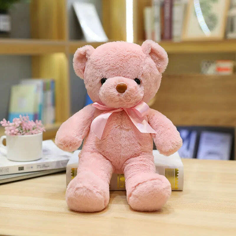 30cm 16 Styles Bear Plush Toy Soft Stuffed Animal Doll Small Pink Gray White Teddy Bear Doll Lovely Birthday Gifts For Girl Boy - KIMLUD