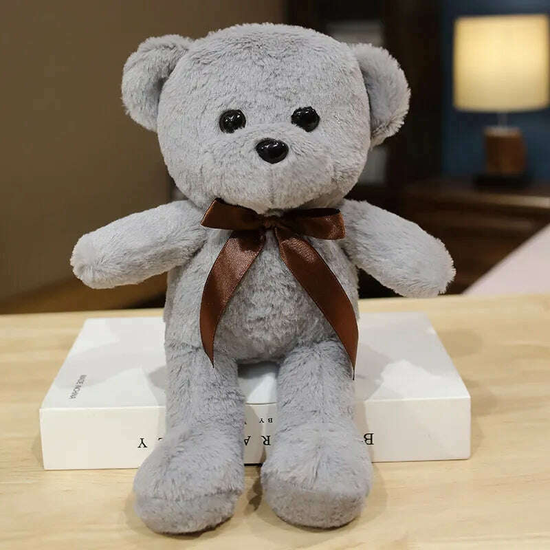 30cm 16 Styles Bear Plush Toy Soft Stuffed Animal Doll Small Pink Gray White Teddy Bear Doll Lovely Birthday Gifts For Girl Boy - KIMLUD