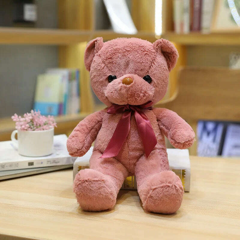 30cm 16 Styles Bear Plush Toy Soft Stuffed Animal Doll Small Pink Gray White Teddy Bear Doll Lovely Birthday Gifts For Girl Boy - KIMLUD