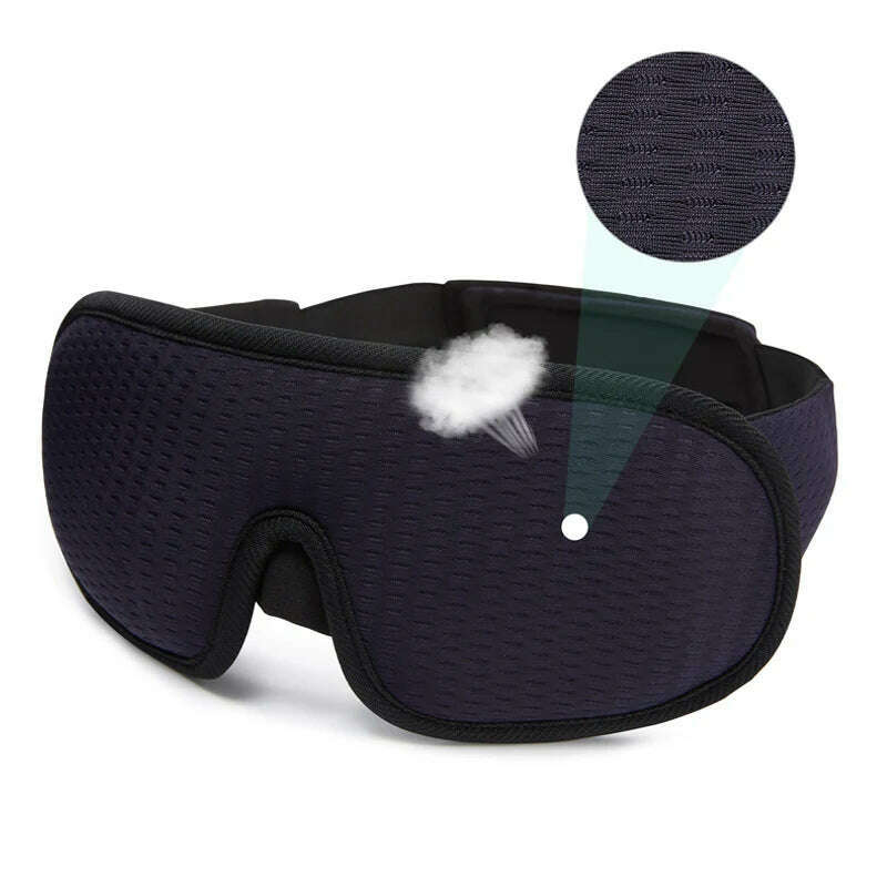 3D Sleep Mask Blindfold Sleeping Aid Eyepatch Eye Cover Sleep Patches Eyeshade Breathable Face Mask Eyemask Health Care for Rest - KIMLUD