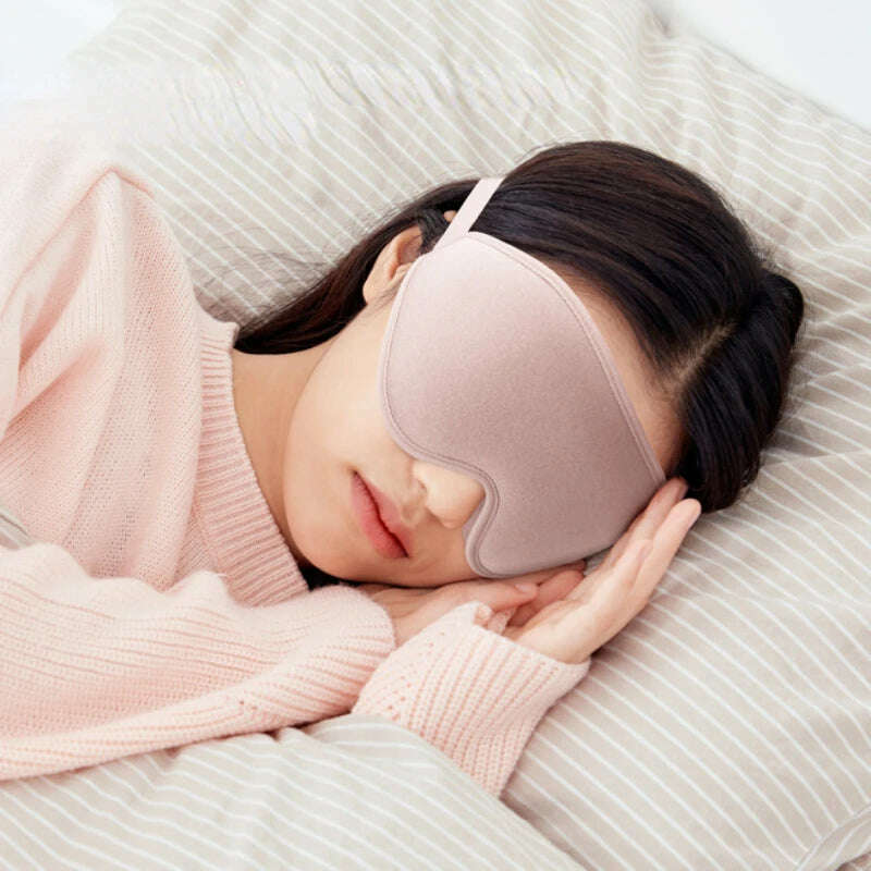 3D Sleeping Mask Memory Foam Block Out Light Sleep Mask Eye Shade Blindfold for Eye Sleep Masker Sleeping Aid Face Mask Eyepatch - KIMLUD