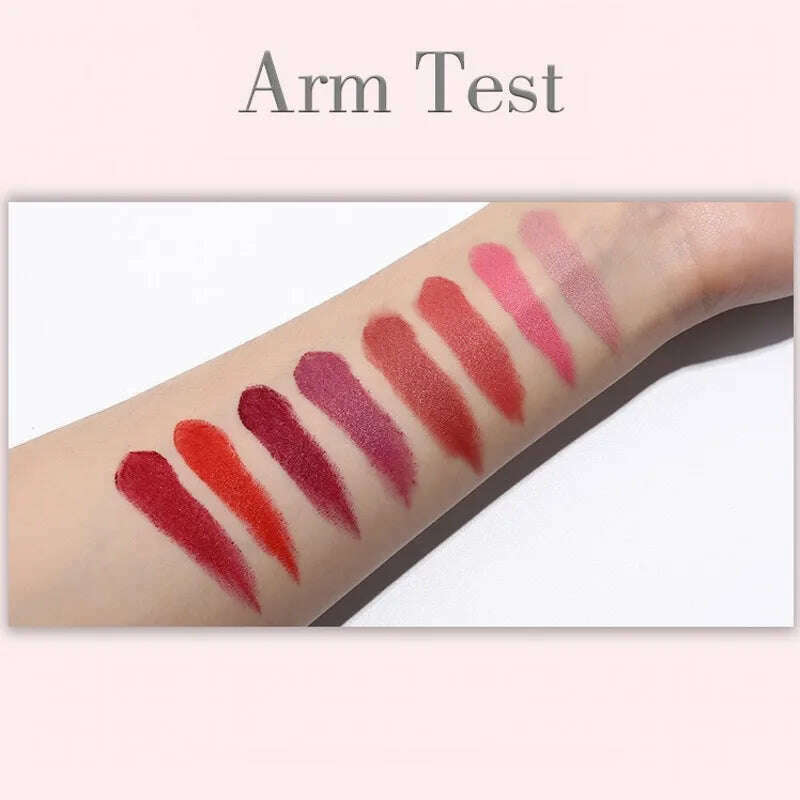 8 Colors Matte Bullet Lipstick Waterproof Long-Lasting Velvet Lipstick Easy To Wear 2023 Nude Batom Nutritious Makeup - KIMLUD