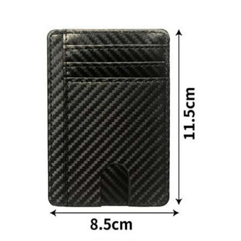 8 Slot Slim RFID Blocking Leather Wallet Credit ID Card Holder Purse Money Case Cover Anti Theft for Men Women Men Fashion Bags - KIMLUD
