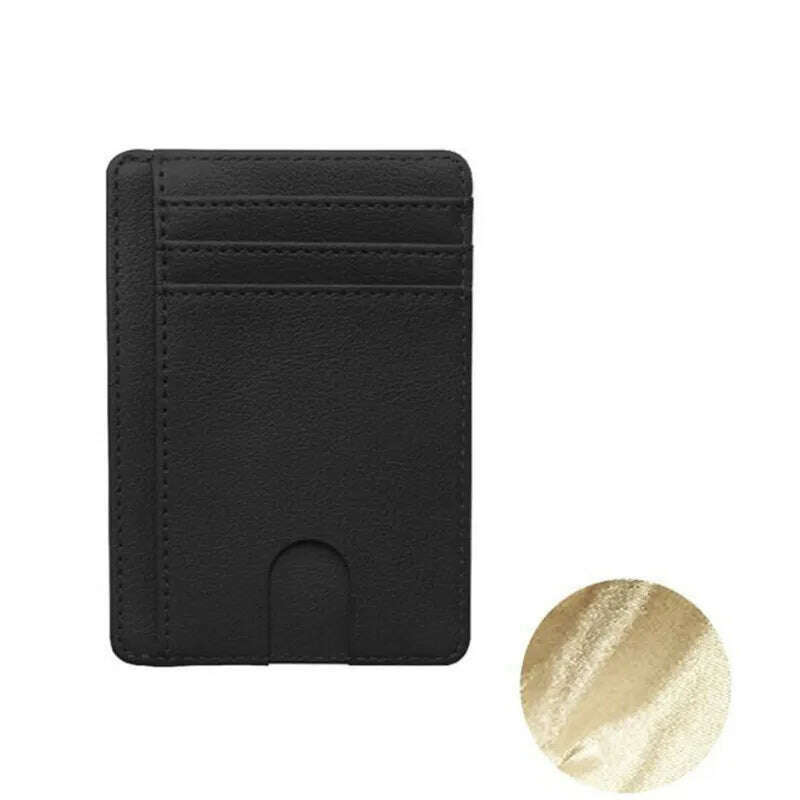 8 Slot Slim RFID Blocking Leather Wallet Credit ID Card Holder Purse Money Case Cover Anti Theft for Men Women Men Fashion Bags - KIMLUD