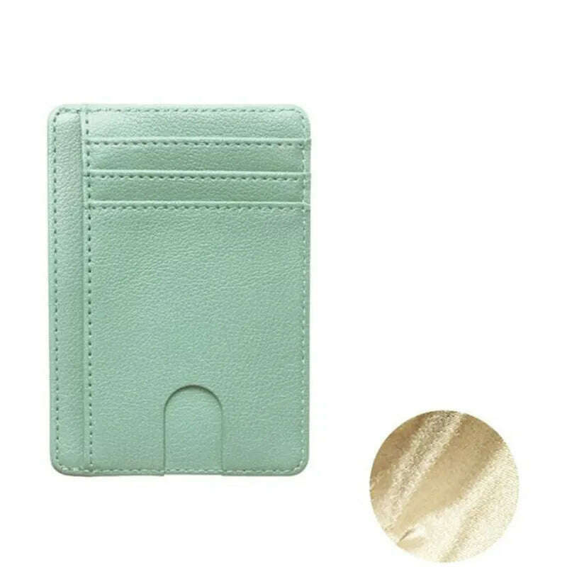 8 Slot Slim RFID Blocking Leather Wallet Credit ID Card Holder Purse Money Case Cover Anti Theft for Men Women Men Fashion Bags - KIMLUD