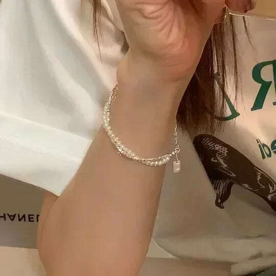 925 Sterling Silver Thai Silver Bracelet for Women Vintage Geometric Heart Love Lucky Punk Jewelry 2023 New Dropshipping - KIMLUD