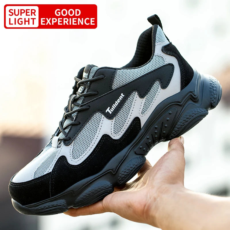 KIMLUD, Safety Work Shoes Men Anti-Smashing Indestructible Steel Toe Cap Puncture-Proof shoes Lightweight Male Sofe Women Cosy Sneakers, KIMLUD Womens Clothes