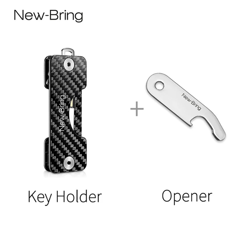 NewBring Smart Key Holder Keychain Car Key Wallets Ring Collector Housekeeper Carbon Fiber G2 DIY EDC Pocket Key Organizer Smart - KIMLUD