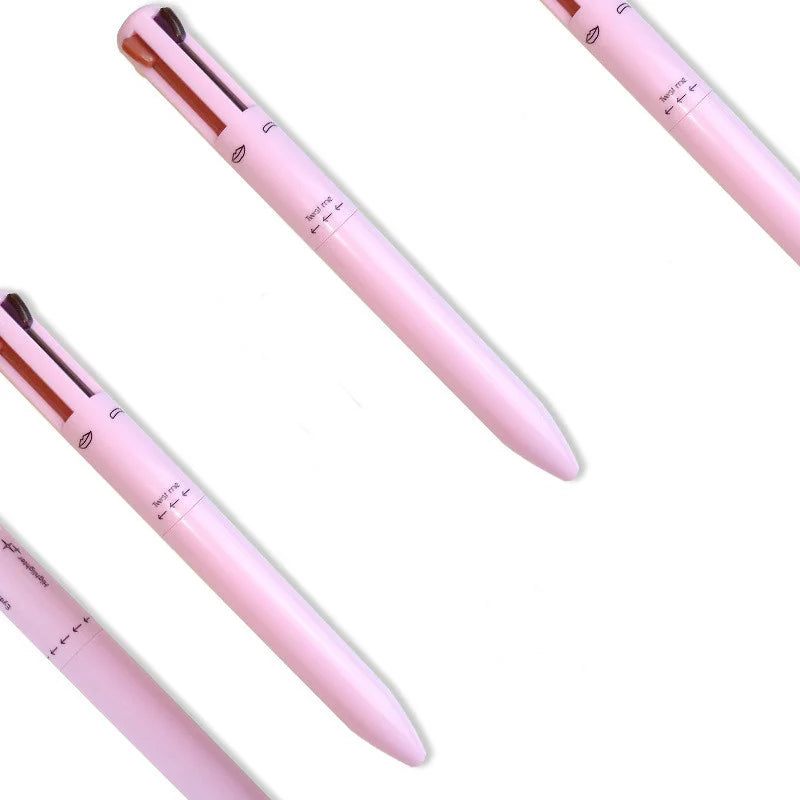 Multi-functional 4-in-1 Makeup Pencil Eyeliner Lip Liner Eyebrow Pencil Swivel Waterproof & Sweatproof Makeup Tools