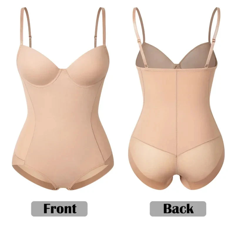Women Sexy Body Shapewear Bodysuits Built-In Bra Camisole Tops Waist Trainer Slim Full Body Shaper Lingerie With Underwire Cup