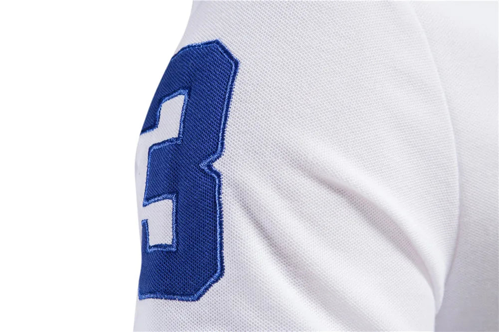 Casual Slim Fit Mens Polos New Summer Fashion Brand Cotton Embroidered 35% Solid Color Shirts for Men - KIMLUD