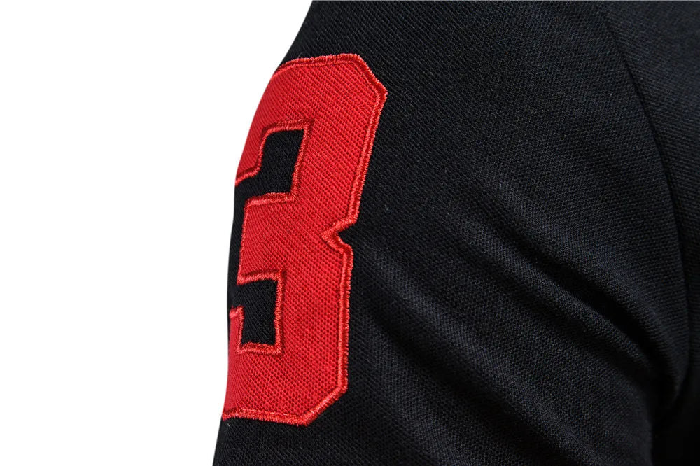Casual Slim Fit Mens Polos New Summer Fashion Brand Cotton Embroidered 35% Solid Color Shirts for Men - KIMLUD