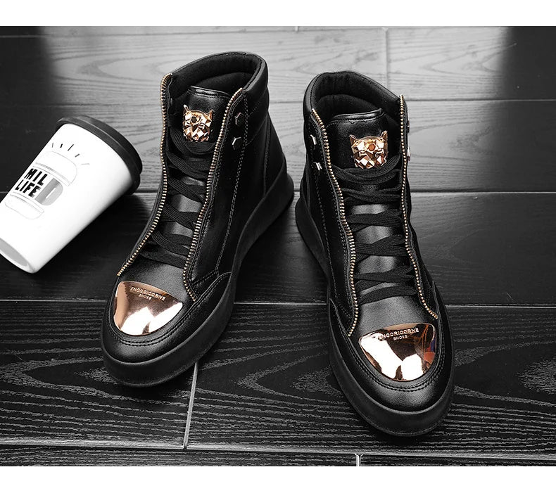 KIMLUD, Red Snakeskin High Top Sneakers Men Brand Luxury Designer Shoes Fashion Party Club Hip Hop Streetwear Shoes Men Casual Sneakers, KIMLUD Womens Clothes
