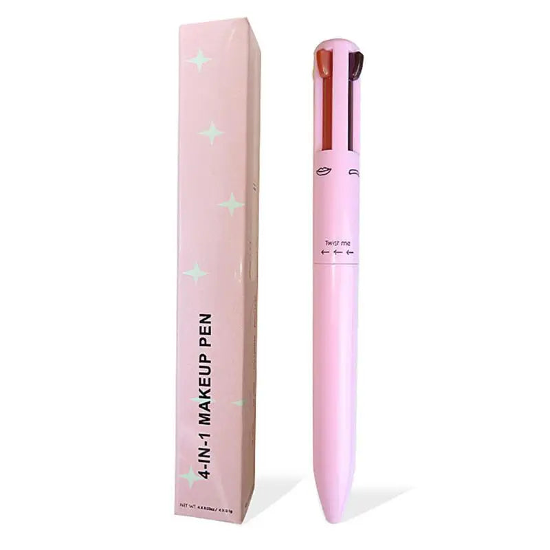 Multi-functional 4-in-1 Makeup Pencil Eyeliner Lip Liner Eyebrow Pencil Swivel Waterproof & Sweatproof Makeup Tools