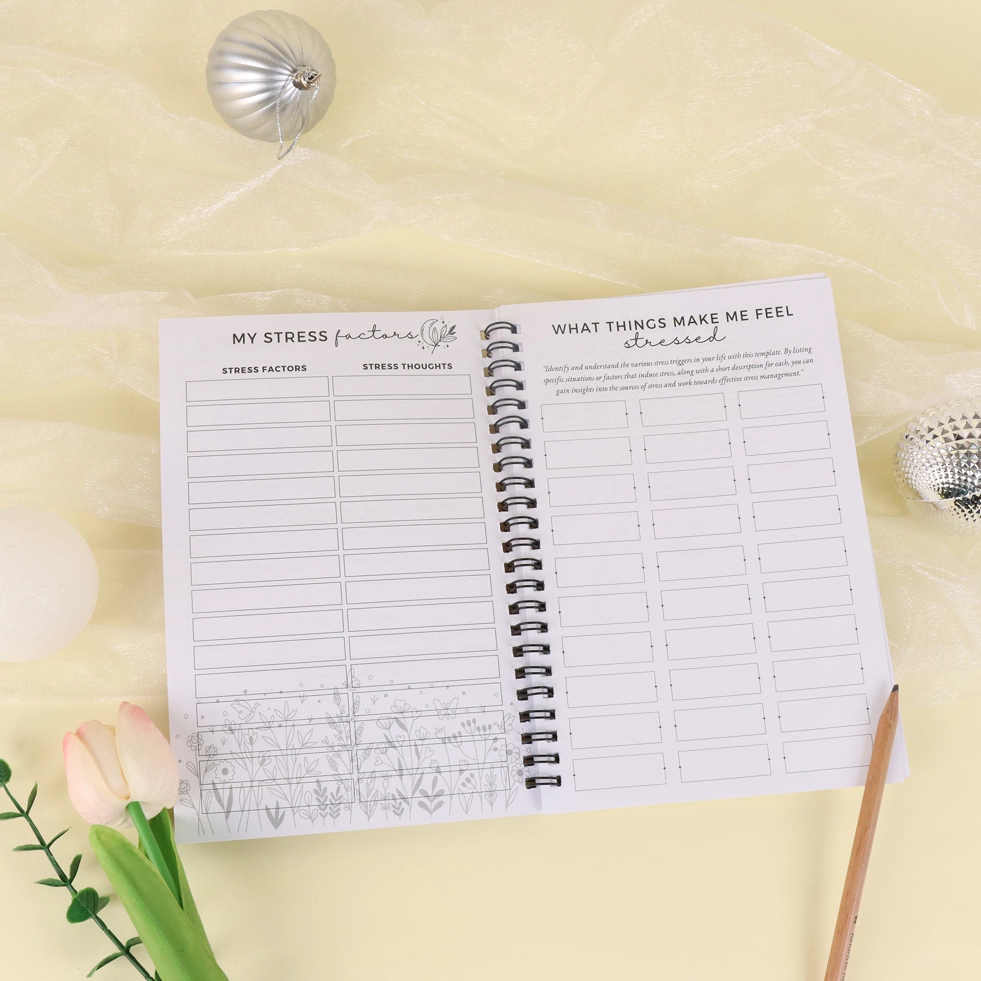 Daily Mental Health Journal Self-Care Meditation and Mood Tracking Journal for Men and Women Anxiety Relief Aid Fitness Program