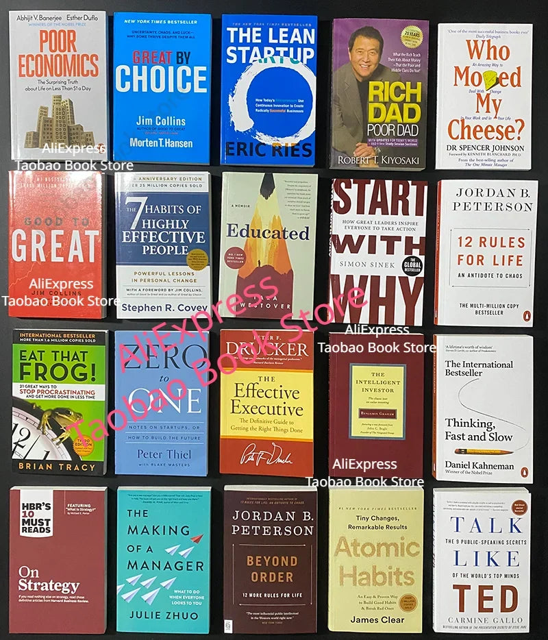 27 Books English Original Poor Dad Rich Dad Investment Philosophy Economic Management Business Review Full Set Livre Livro Novel - KIMLUD