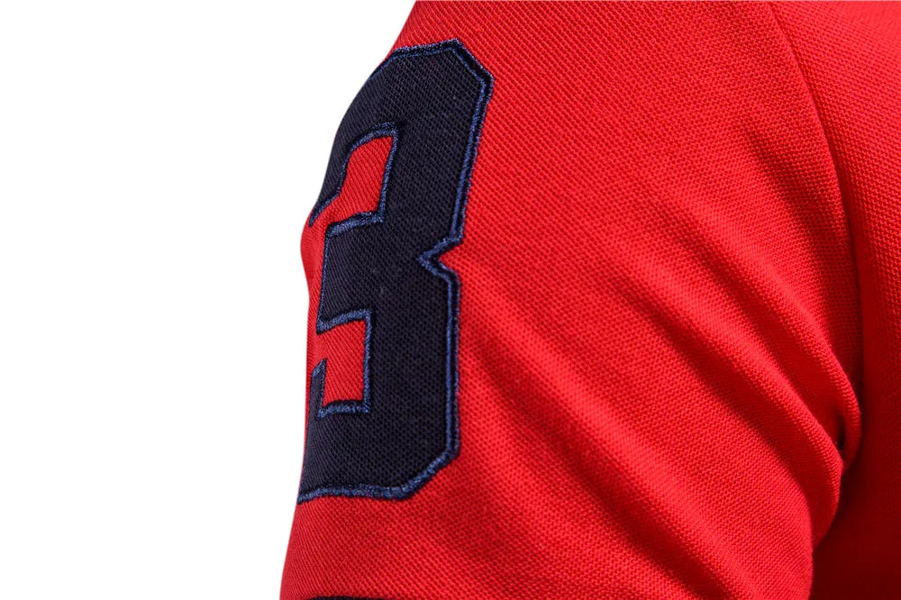 Casual Slim Fit Mens Polos New Summer Fashion Brand Cotton Embroidered 35% Solid Color Shirts for Men - KIMLUD