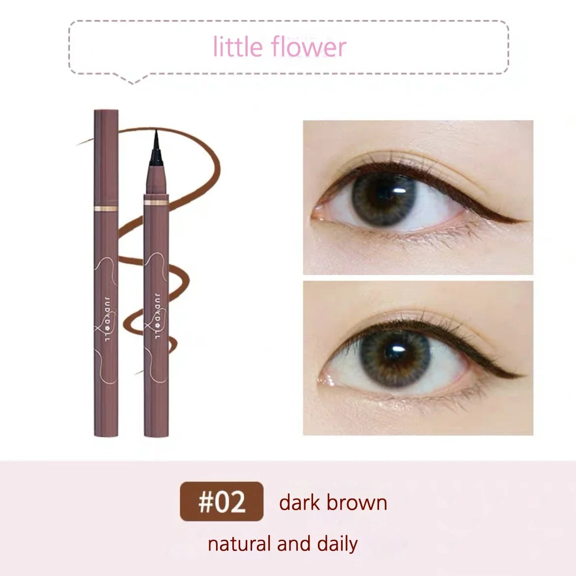JUDYDOLL Super Fine Eyeliner Fine Brushwork Stain Free Waterproof Anti Shake Long lasting Fast Drying Slim And Enlarged Eyes