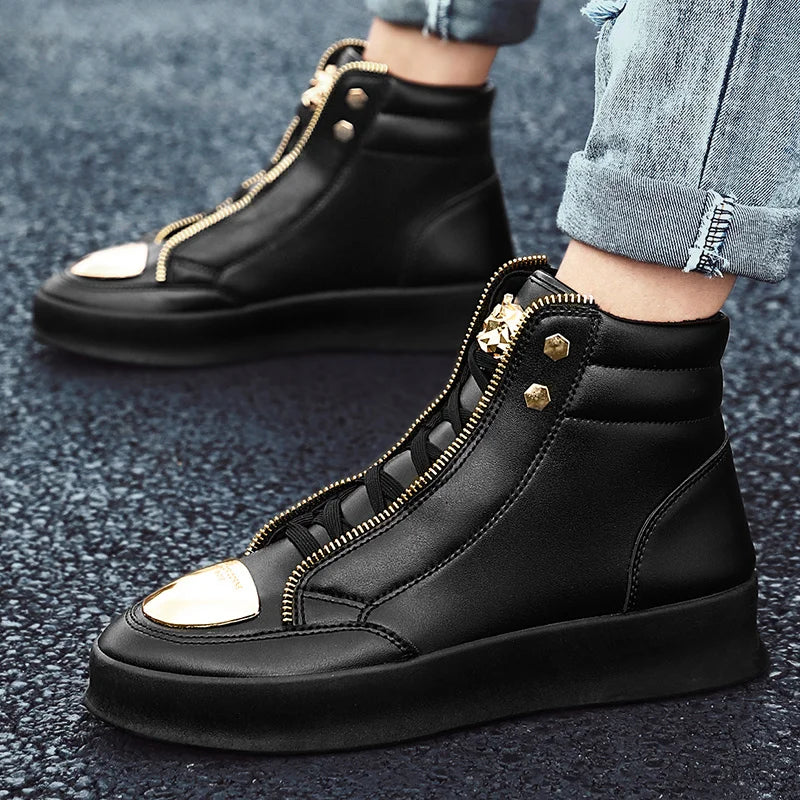 KIMLUD, Red Snakeskin High Top Sneakers Men Brand Luxury Designer Shoes Fashion Party Club Hip Hop Streetwear Shoes Men Casual Sneakers, KIMLUD Womens Clothes