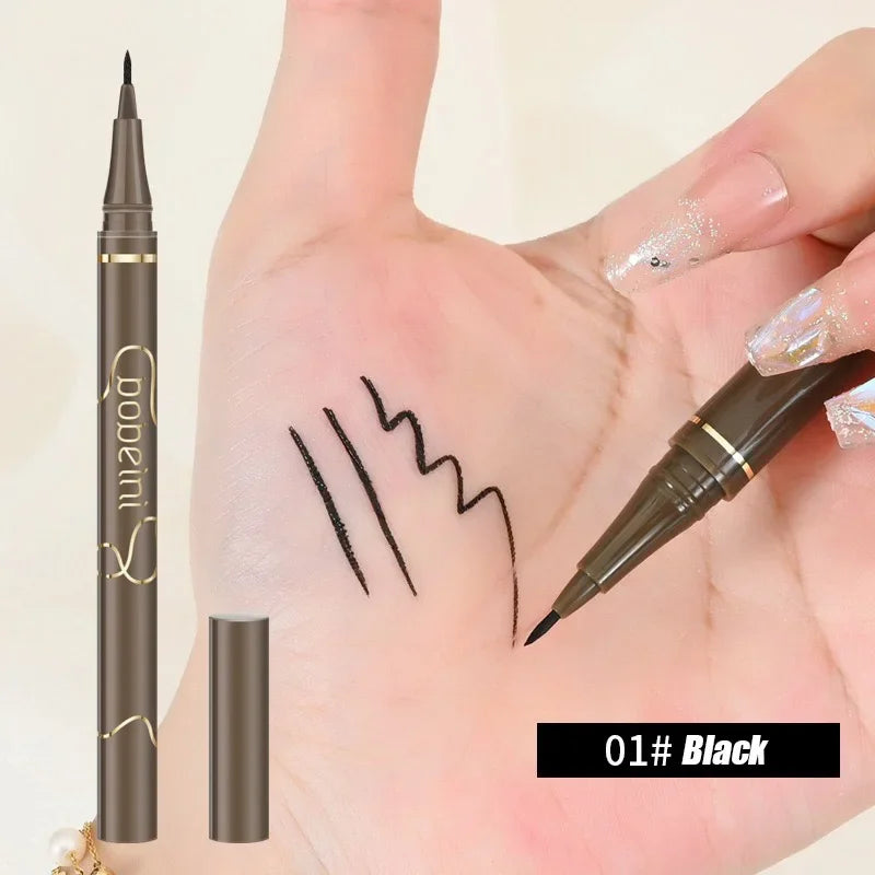 0.05mm Ultra Fine Liquid Eyeliner Black Brown Waterproof Long Lasting Smooth Eyeliner Eyelash Pencils Quick-dry Eye Makeup Tool