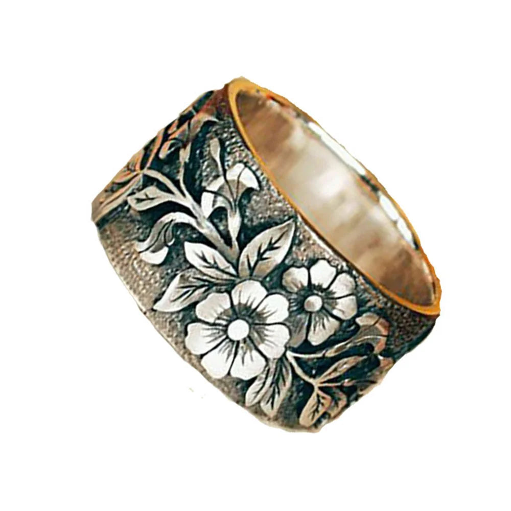 French Retro Flower Bird Ring For Women Fashion Simple Jewelry Accessories Wholesale