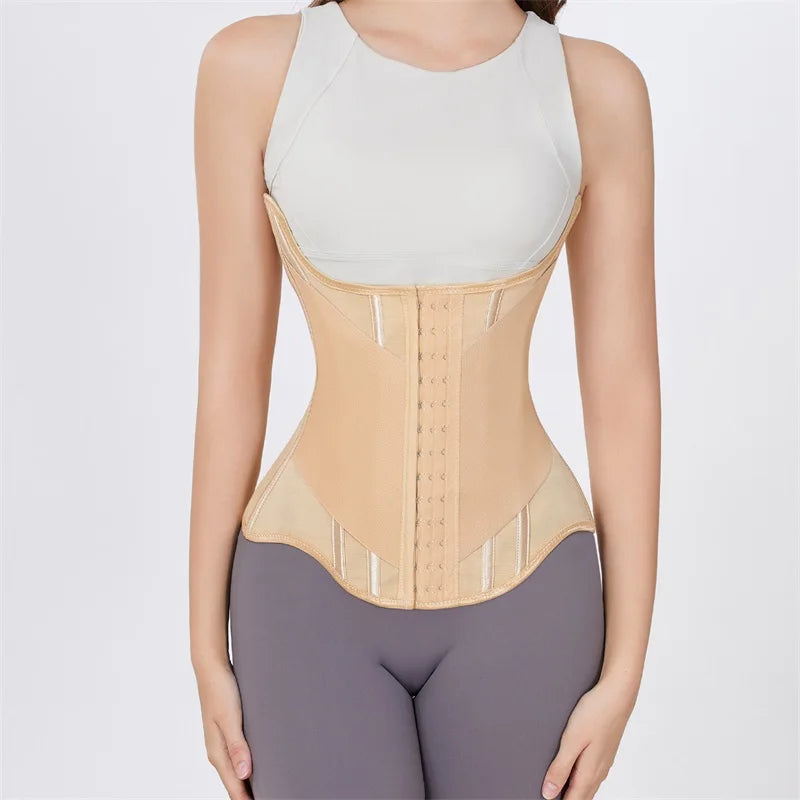 MiiOW U-shaped Waist Trainer Corset Women Shapers Breast Lifted Waist Trainer Steel Bone Slimming Breathable Women's Shapewear