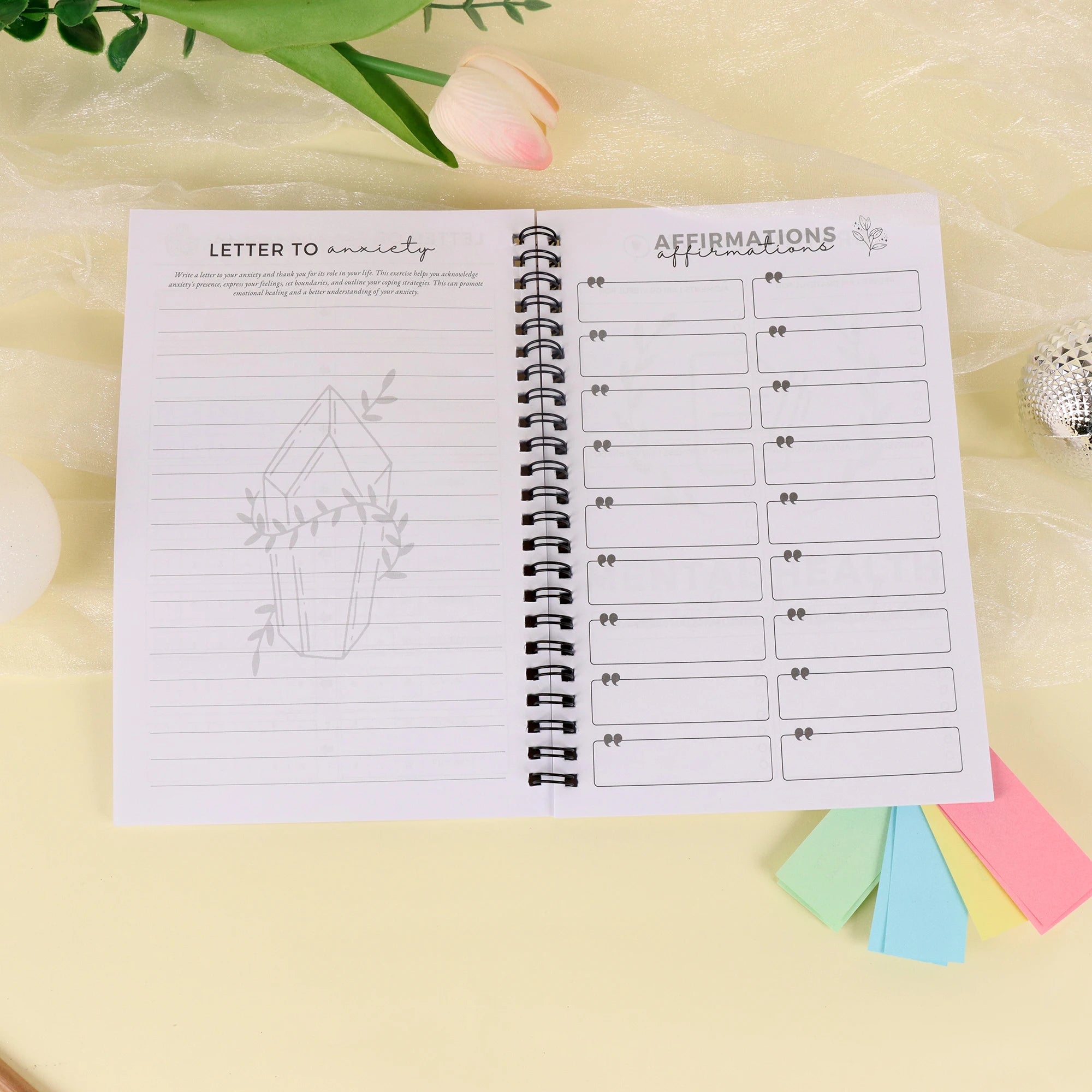 Daily Mental Health Journal Self-Care Meditation and Mood Tracking Journal for Men and Women Anxiety Relief Aid Fitness Program