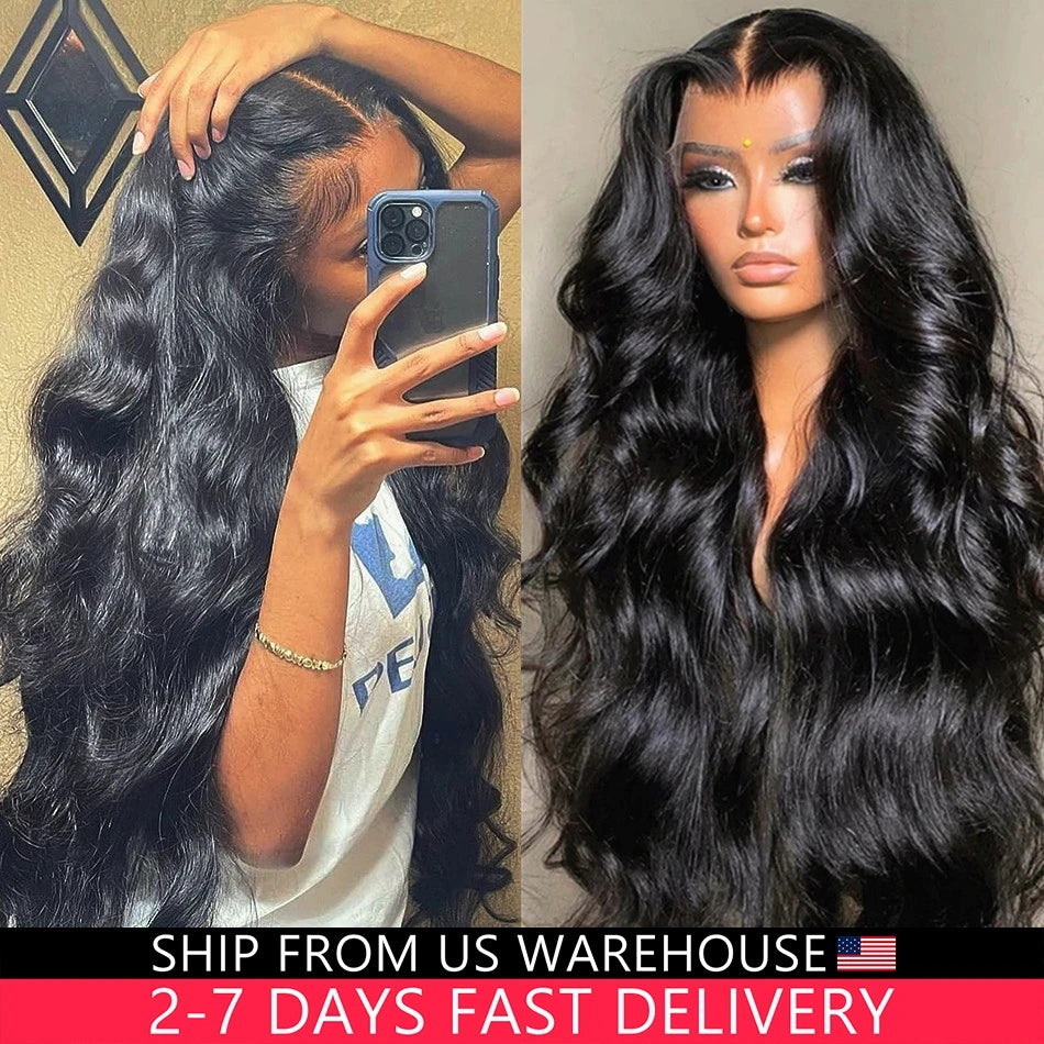 Body Wave 13x6 13x4 30 40 Inch Brazilian 200 250 Density Pre Plucked HD Lace Frontal Human Hair Wig Lace Front Glueless Wigs