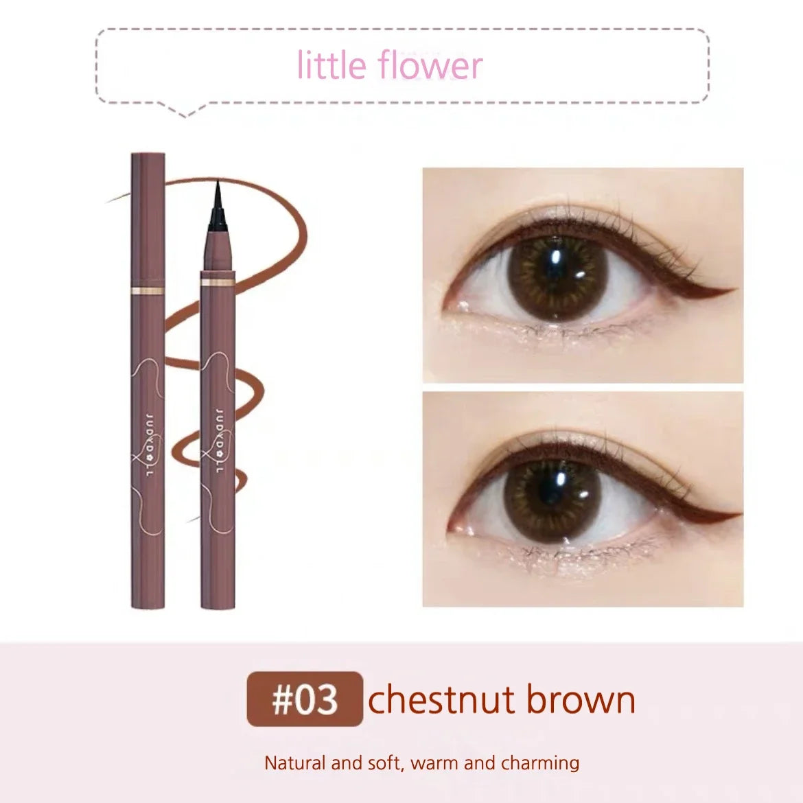 JUDYDOLL Super Fine Eyeliner Fine Brushwork Stain Free Waterproof Anti Shake Long lasting Fast Drying Slim And Enlarged Eyes
