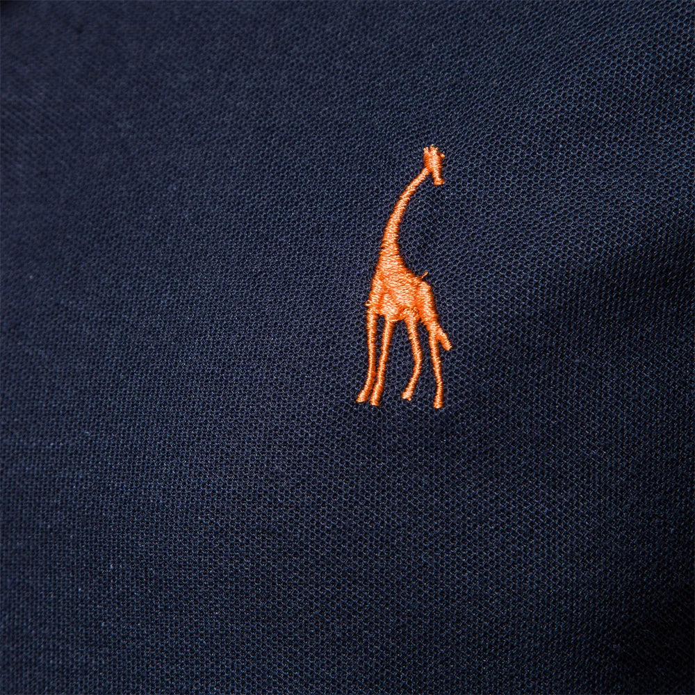 Casual Slim Fit Mens Polos New Summer Fashion Brand Cotton Embroidered 35% Solid Color Shirts for Men - KIMLUD