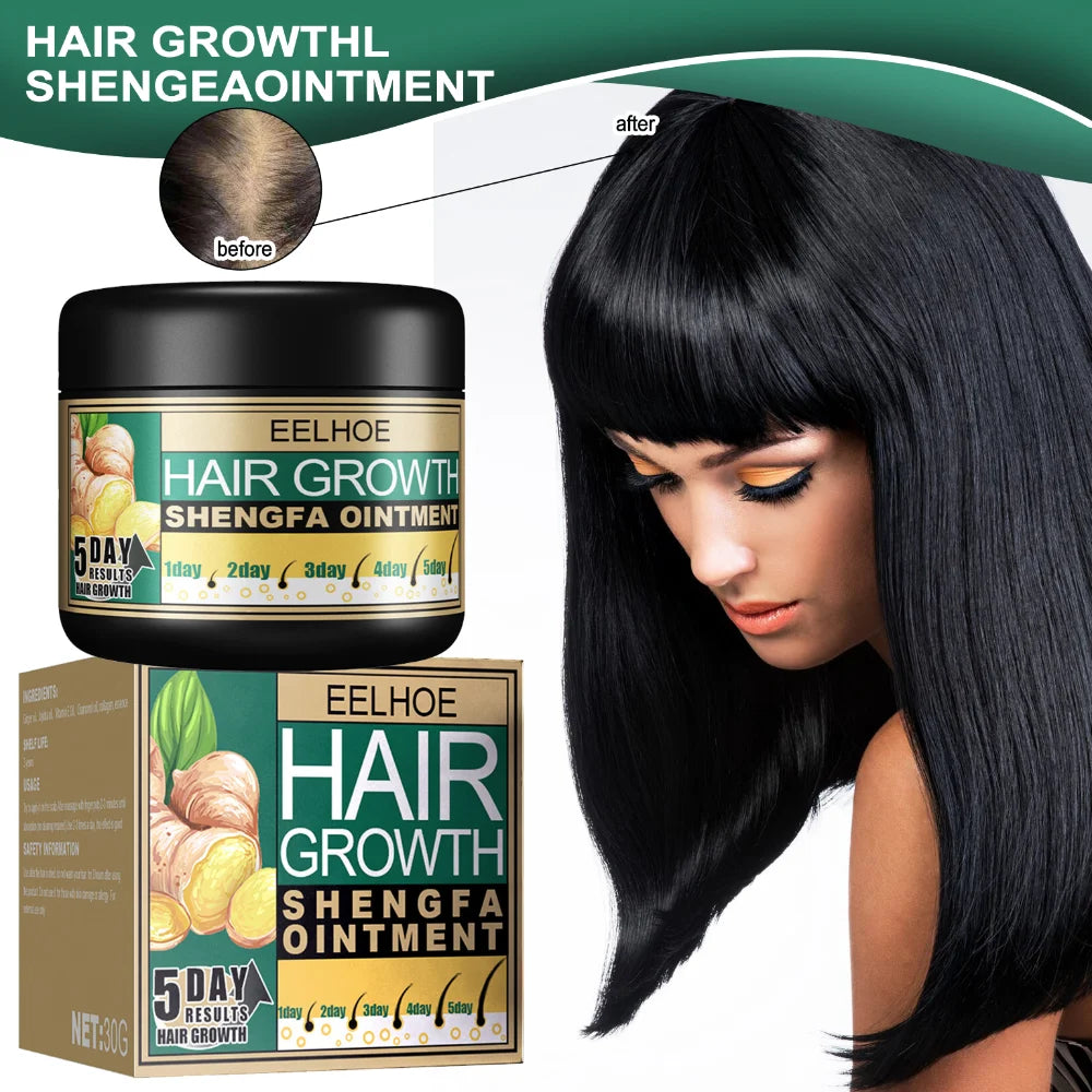 30g Ginger Hair Care Cream To Promote Hair Growth Relieving Hair Loss Scalp Massage Stimulate Hair Follicle Smoothing Care