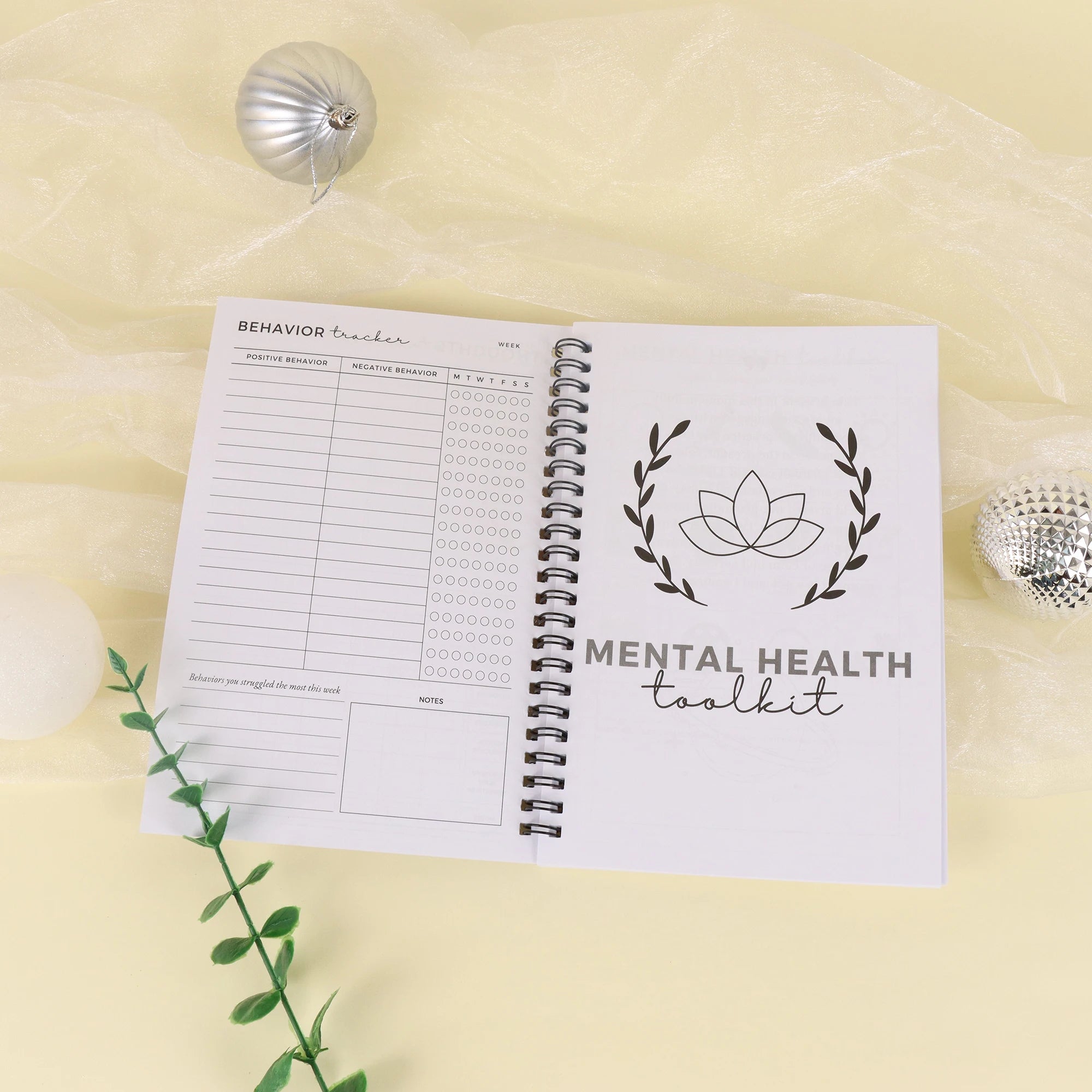 Daily Mental Health Journal Self-Care Meditation and Mood Tracking Journal for Men and Women Anxiety Relief Aid Fitness Program