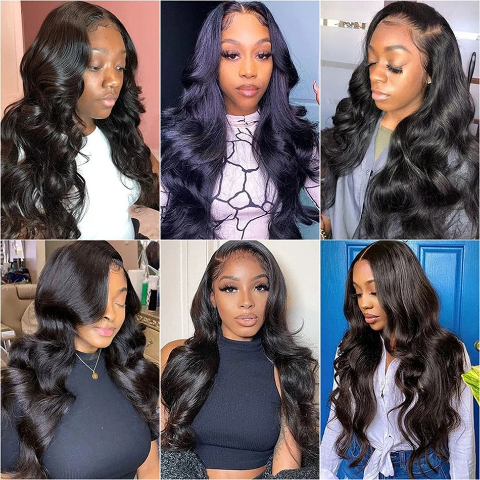 Body Wave 13x6 13x4 30 40 Inch Brazilian 200 250 Density Pre Plucked HD Lace Frontal Human Hair Wig Lace Front Glueless Wigs