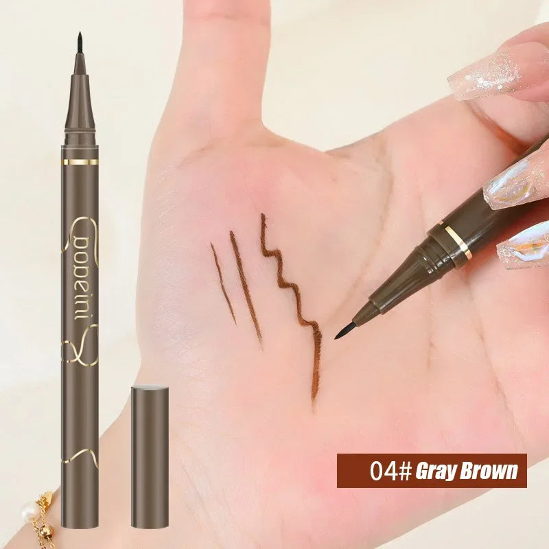 0.05mm Ultra Fine Liquid Eyeliner Black Brown Waterproof Long Lasting Smooth Eyeliner Eyelash Pencils Quick-dry Eye Makeup Tool