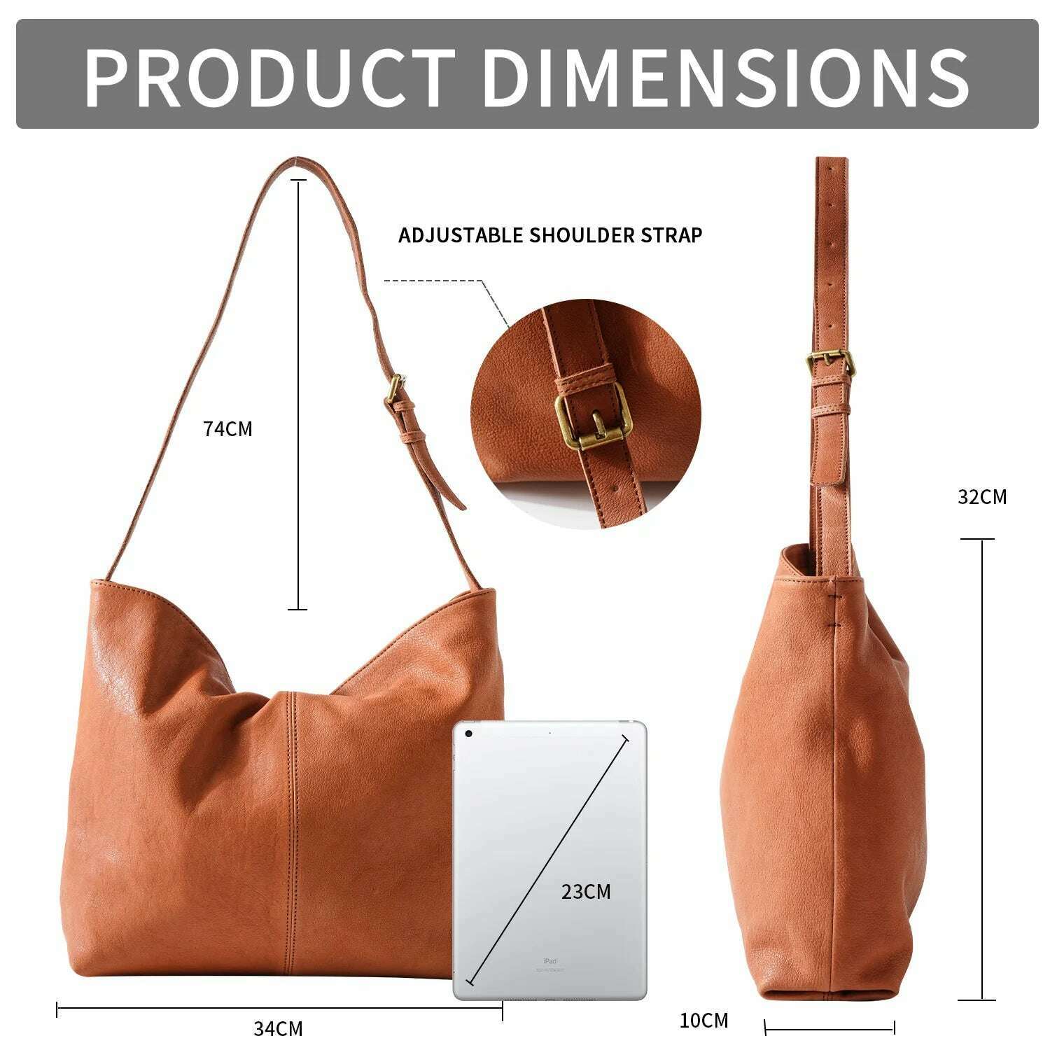 ANGENGRUI Genuine Leather Handbag Luxury Cowhide Casual Tote Natural Leather Bucket Shopper Daily Bag Big Purse Shoulder Bag - KIMLUD