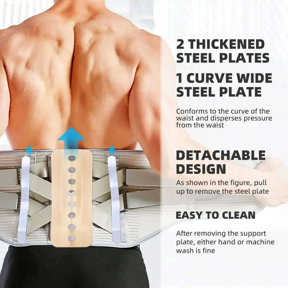 KIMLUD, Back Support Belt for Men and Women,Back Braces for Lower Back Pain Relief,Lumbar support for Heavy Lifting,Sciatica pain relief, KIMLUD Womens Clothes