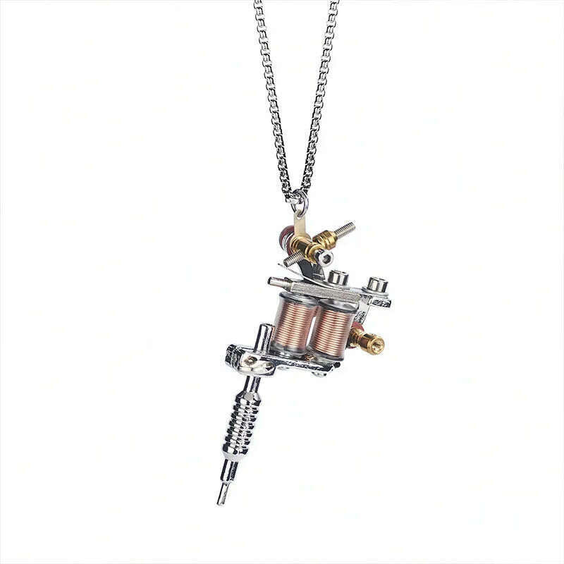 Barbell Necklace Male necklace stainless steel mens Couple pendants Fitness sports man accesories jewelry for neck - KIMLUD