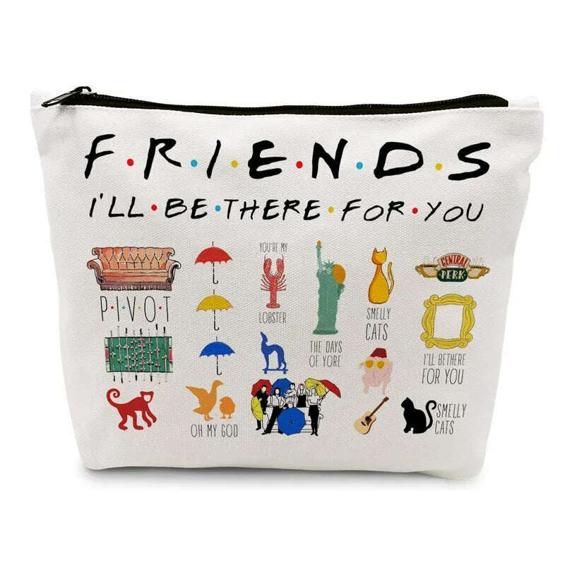 Best Friend Bestie Soul Sister mom Colleague Makeup Cosmetic Bag Friendship Birthday Graduation Christmas new Year present Gift - KIMLUD