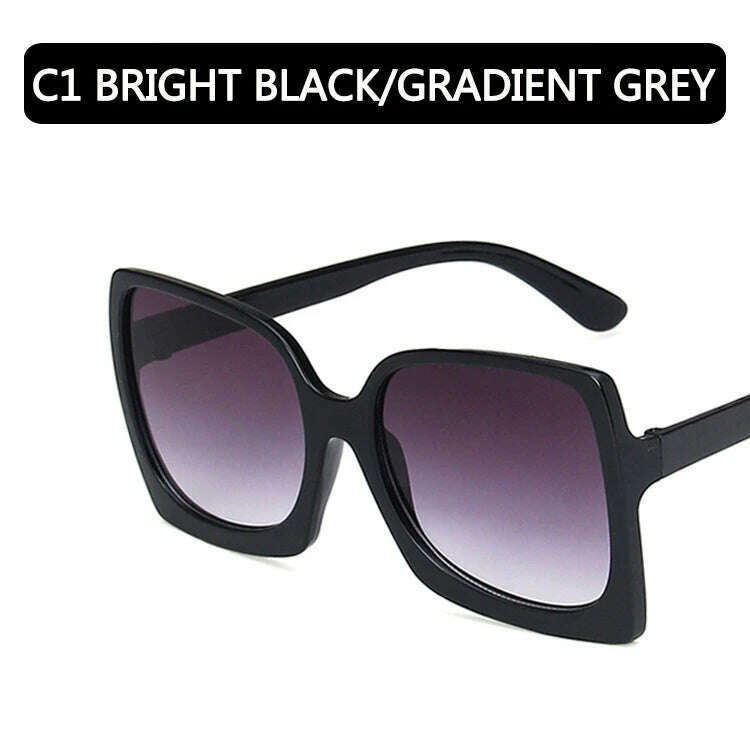 Big Frame Fashion Oversized Sunglasses Women Brand Designer Plastic Female Gradient Sun Glasses gafas de sol mujer UV400 - KIMLUD