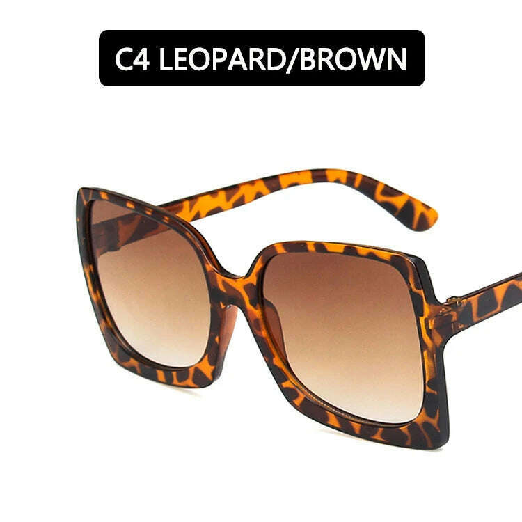Big Frame Fashion Oversized Sunglasses Women Brand Designer Plastic Female Gradient Sun Glasses gafas de sol mujer UV400 - KIMLUD