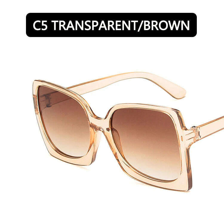 Big Frame Fashion Oversized Sunglasses Women Brand Designer Plastic Female Gradient Sun Glasses gafas de sol mujer UV400 - KIMLUD